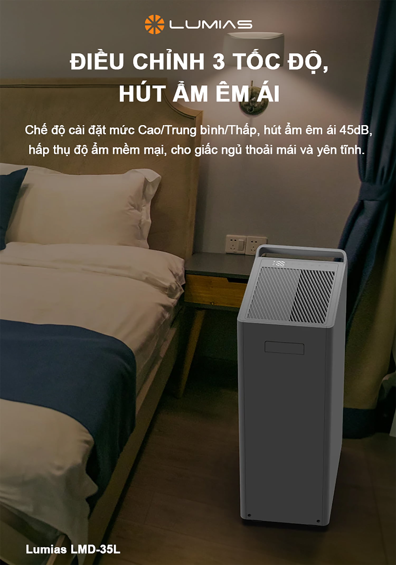 Đặc điểm máy hút ẩm Lumias LMD-35L 