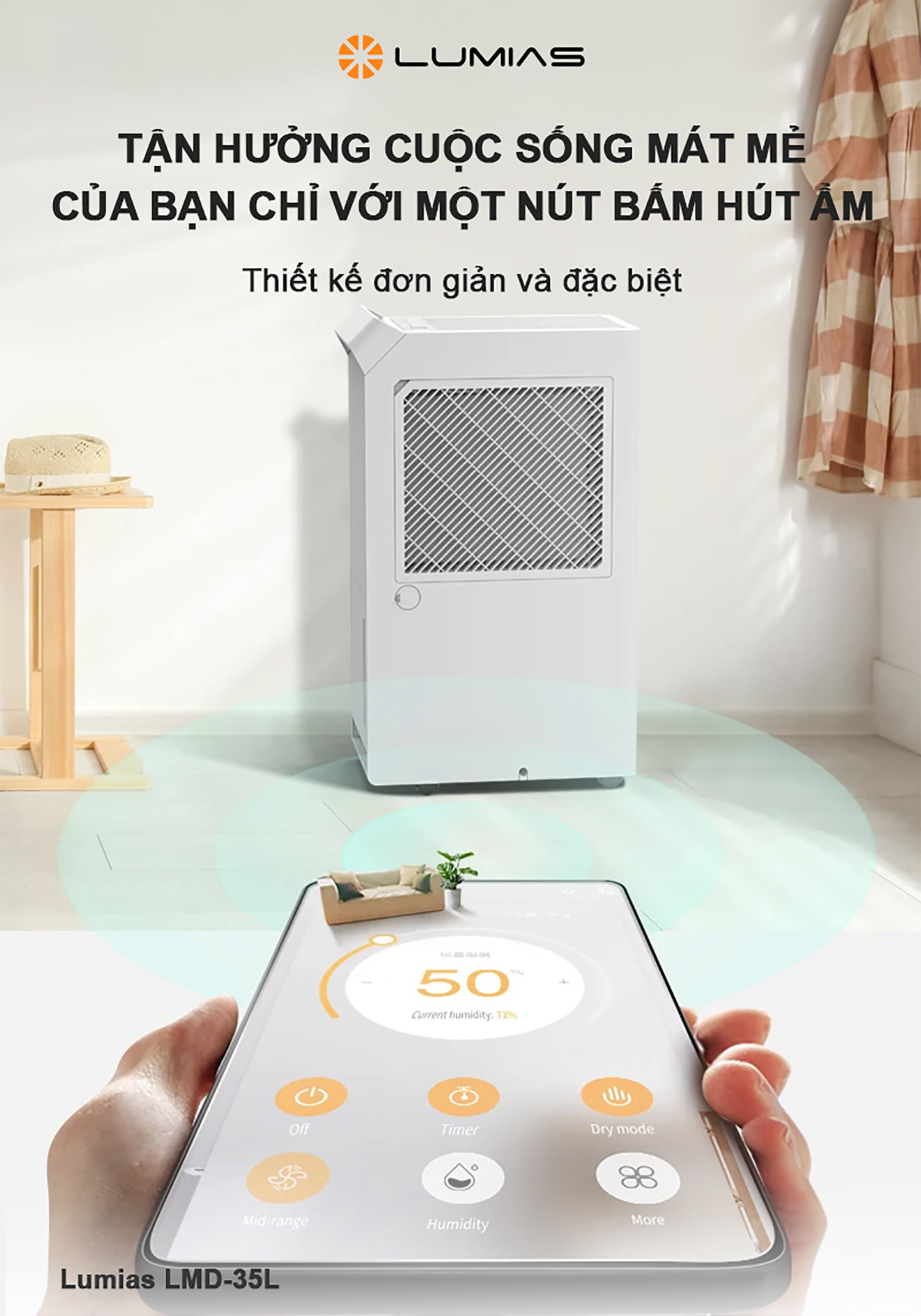 Đặc điểm máy hút ẩm Lumias LMD-35L 