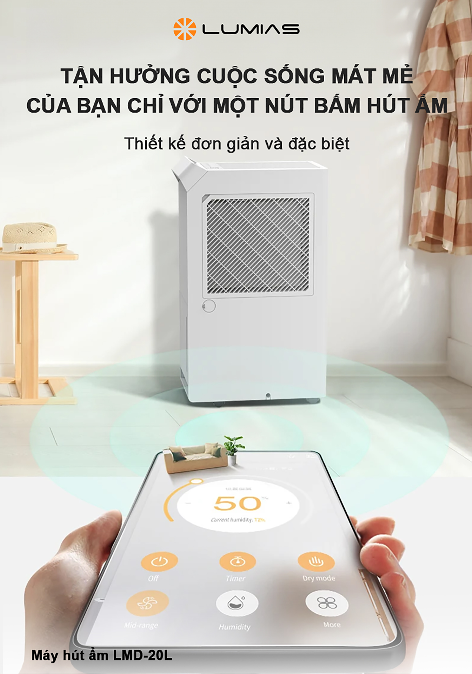 Đặc điểm máy hút ẩm Lumias LMD-20L