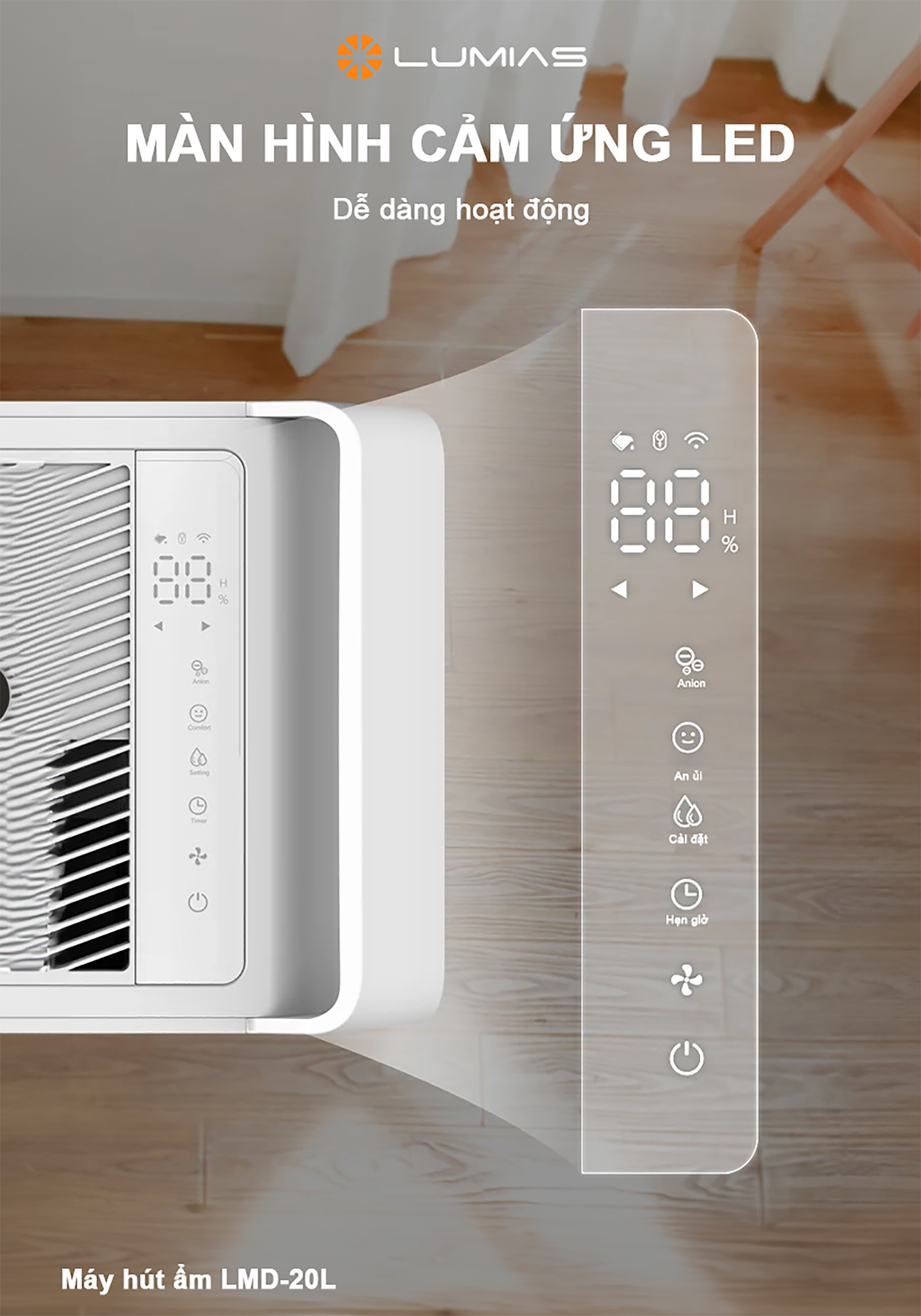 Đặc điểm máy hút ẩm Lumias LMD-20L