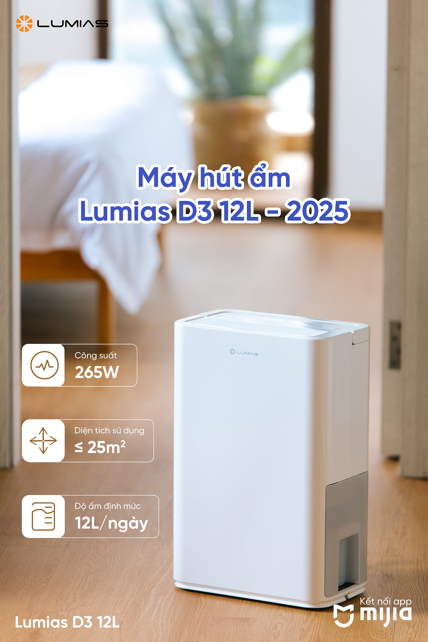 Đặc điểm máy hút ẩm Lumias D3