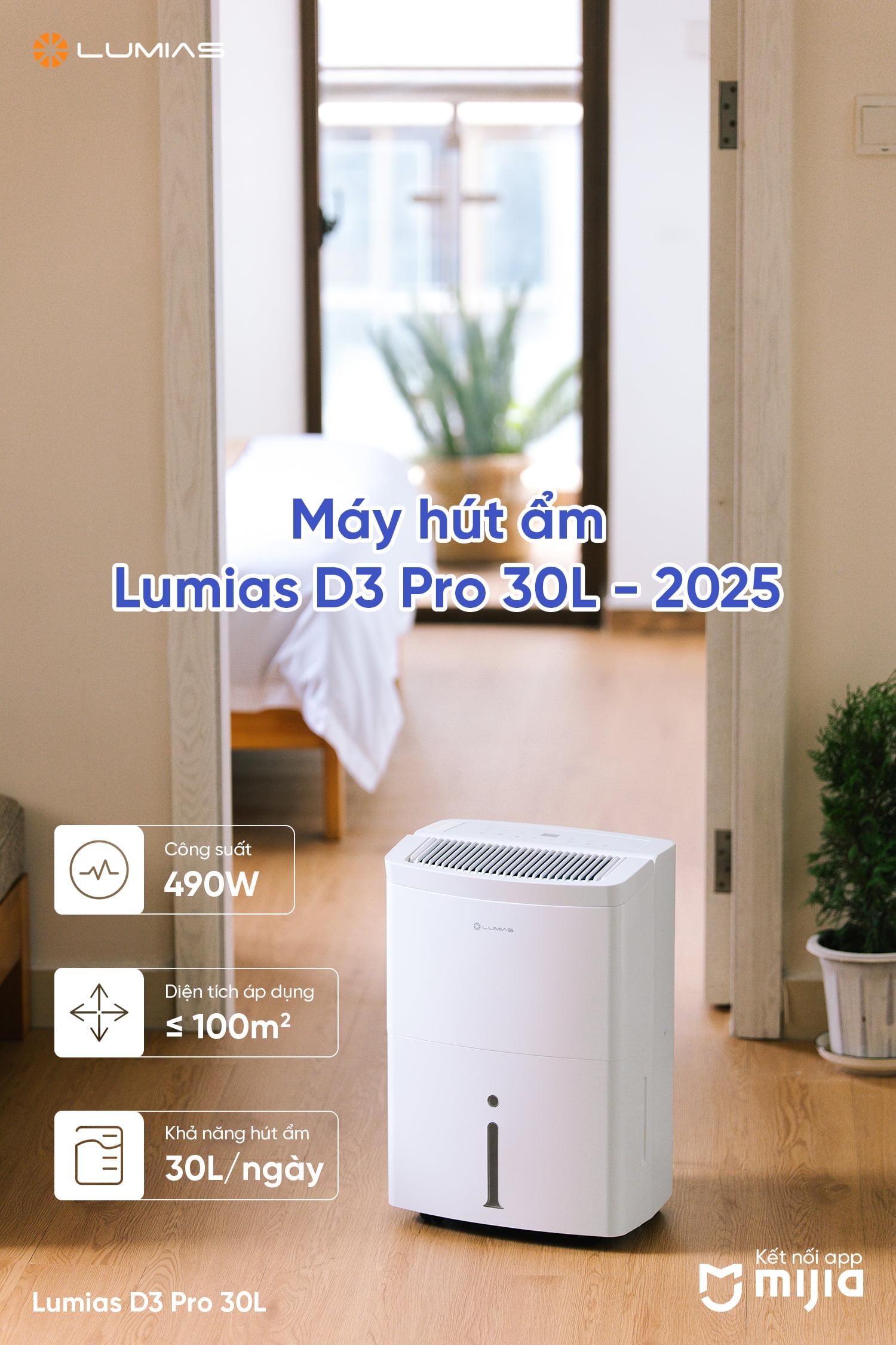 Đặc điểm máy hút ẩm Lumias D3 Pro