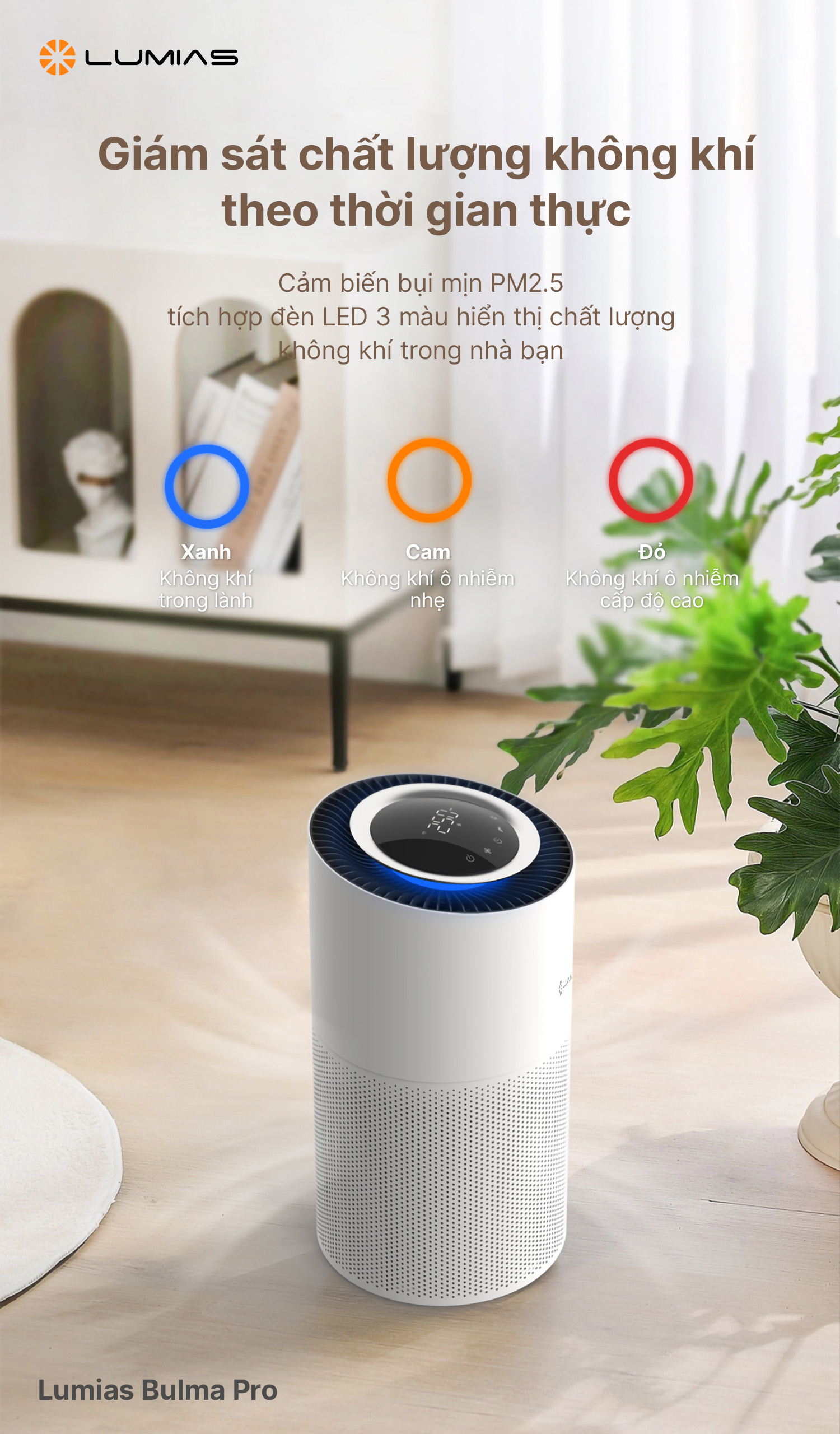 Đặc điểm máy lọc không khí Lumias Bulma Pro