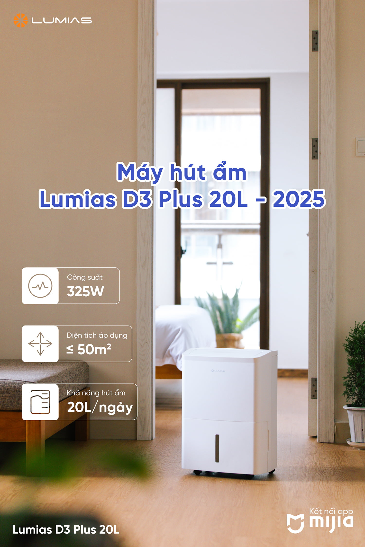 Đặc điểm máy hút ẩm Lumias D3 Plus