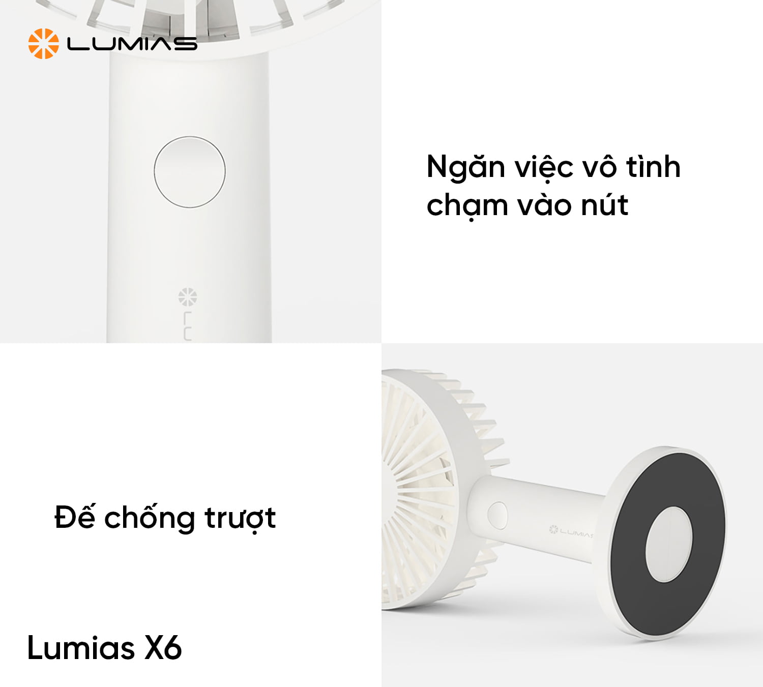 Đặc điểm quạt cầm tay Lumias X6