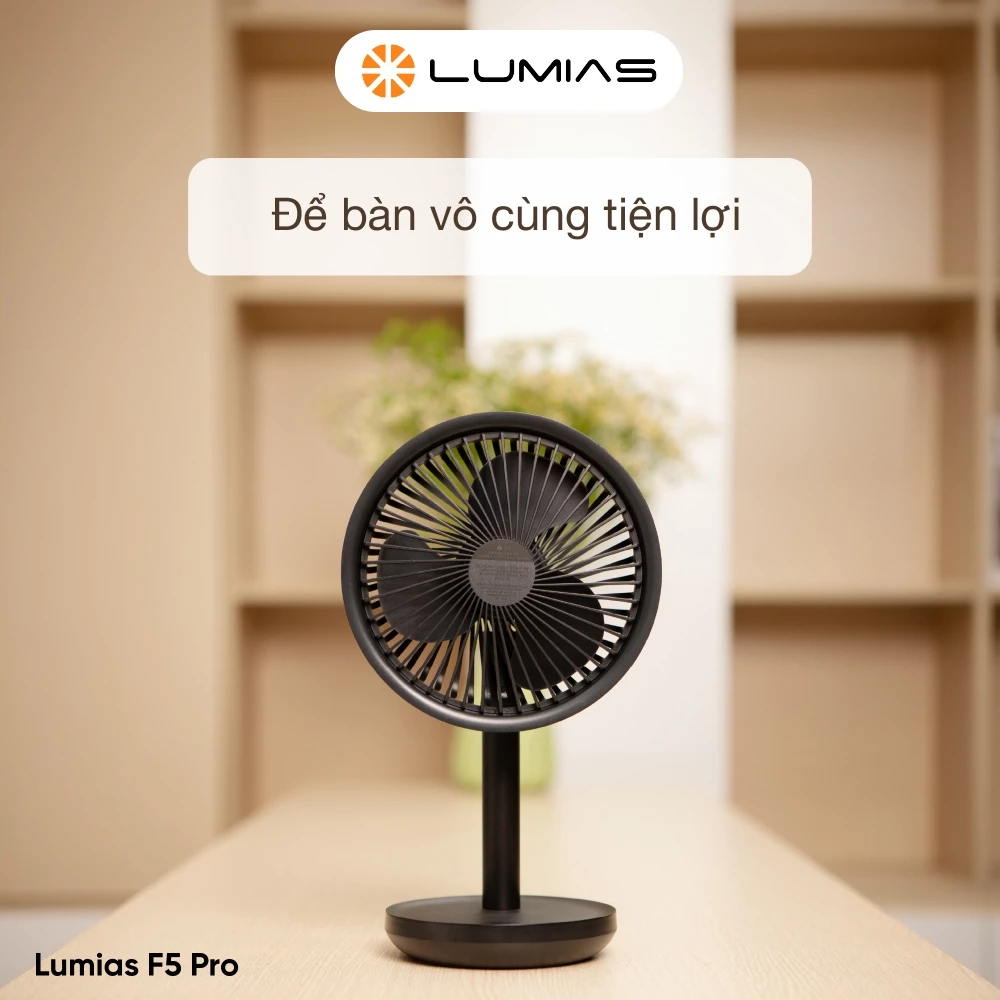 Quạt mini để bàn tích điện lumias F5 Pro