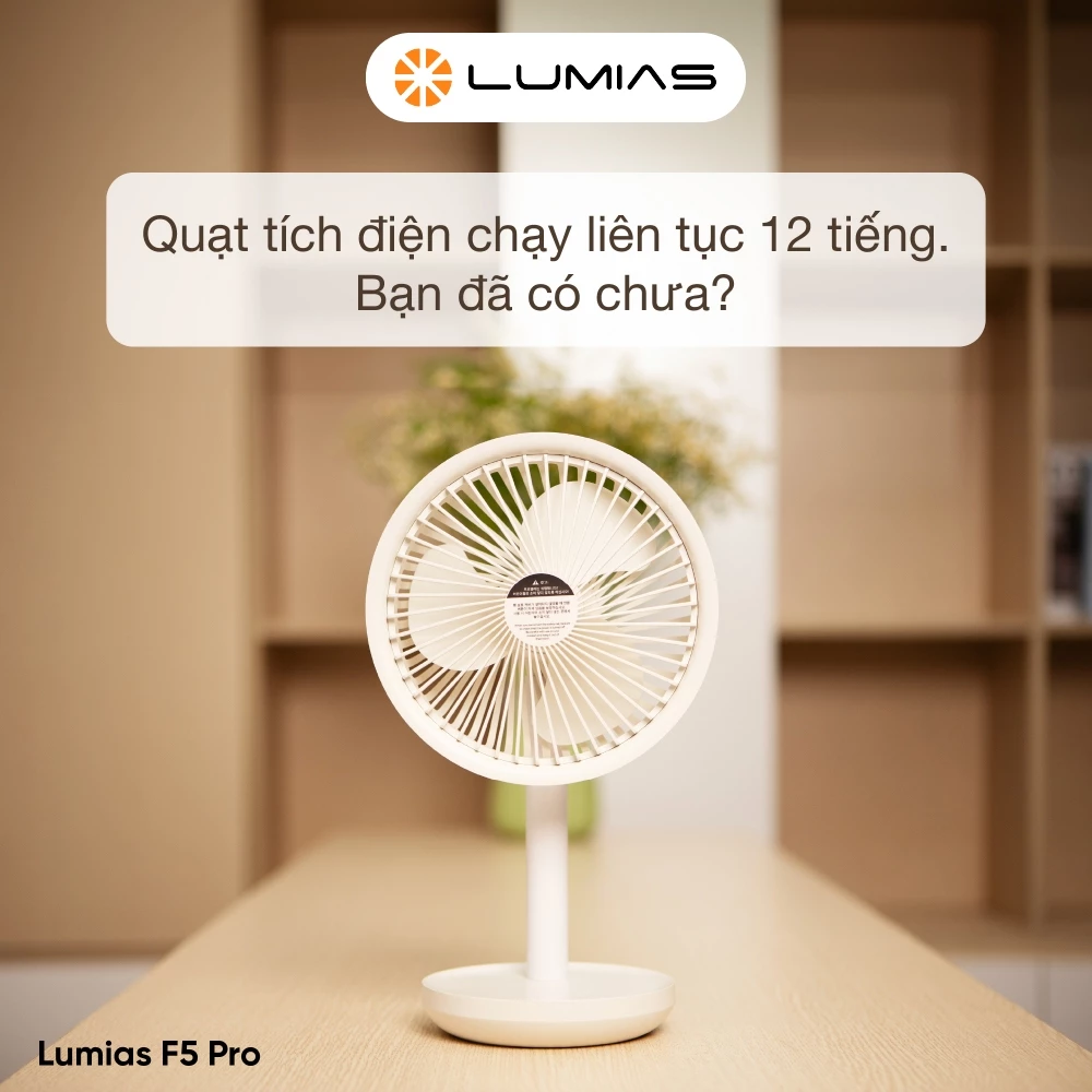 Quạt mini để bàn tích điện lumias F5 Pro
