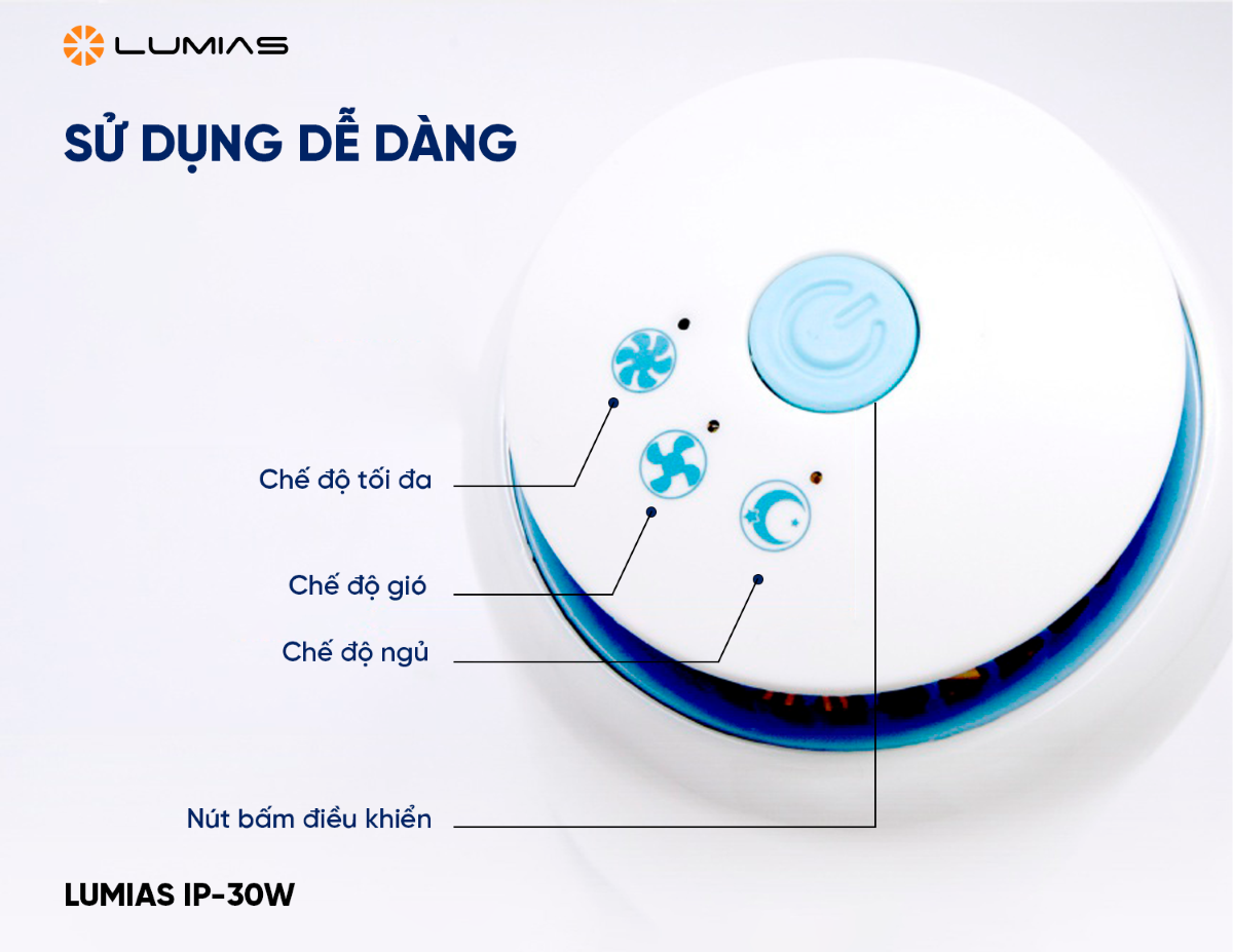 Đèn bắt muỗi Lumias IP-30W sử dụng dễ dàng