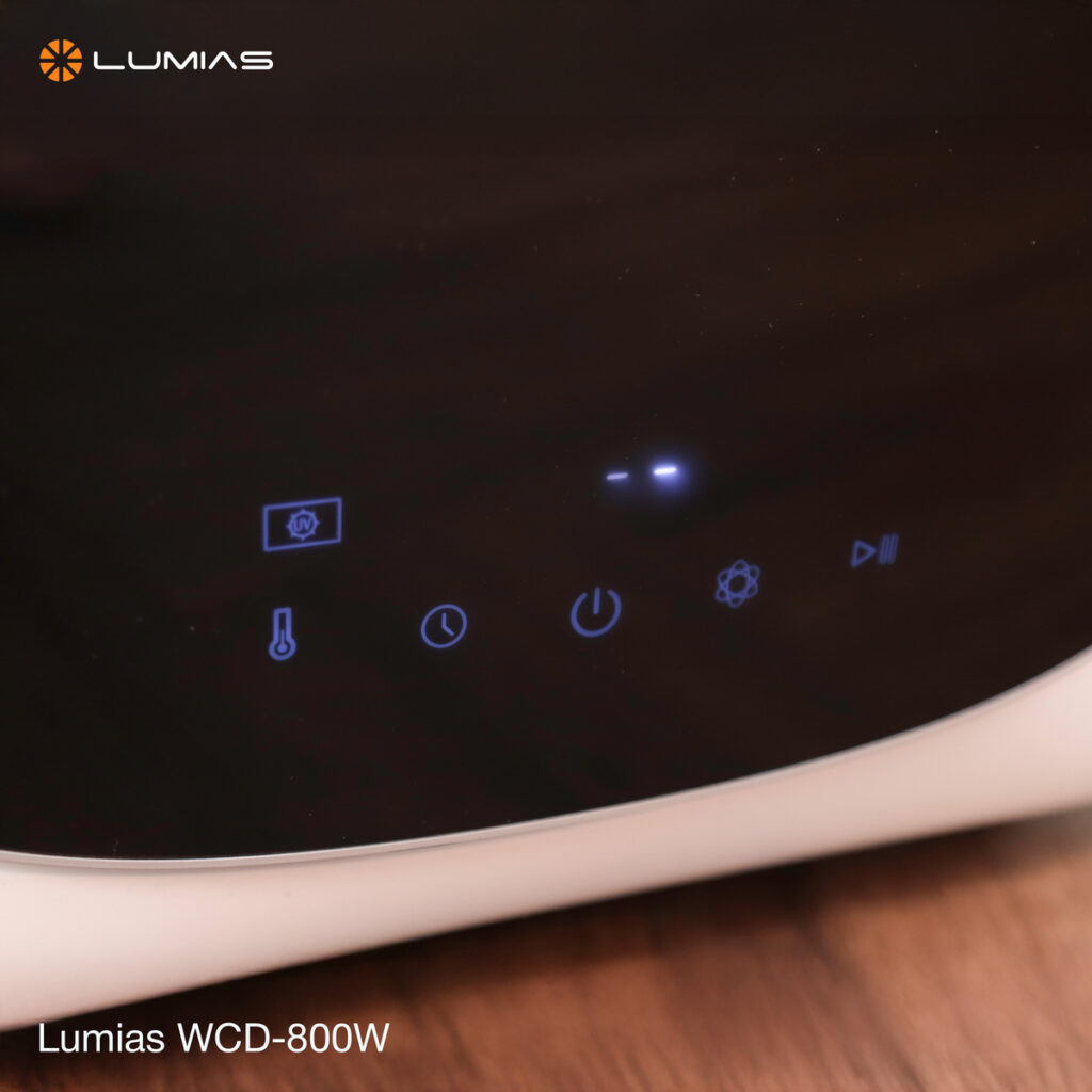 Máy sấy quần áo Lumias WCD-800W bảng điều chỉnh