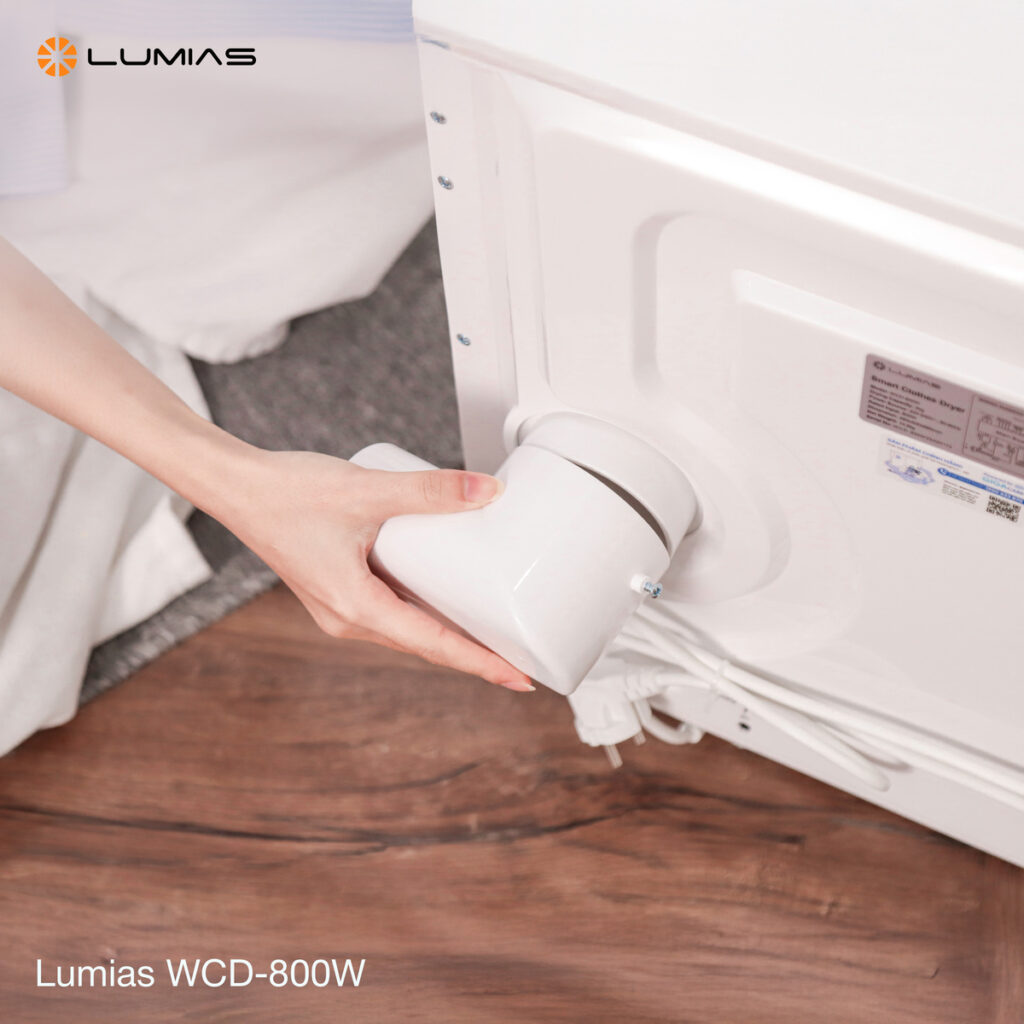 Máy sấy quần áo Lumias WCD-800W thao tác