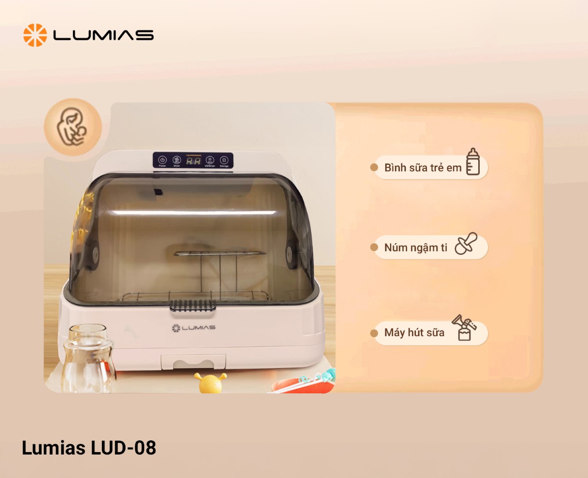 Máy sấy tiệt trùng UV Lumias LUD-08 tính năng