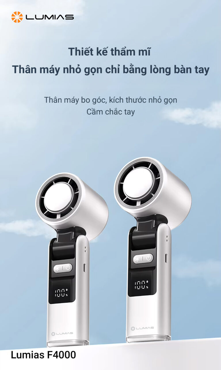 Quạt cầm tay Lumias F4000 thiết kế hiện đại
