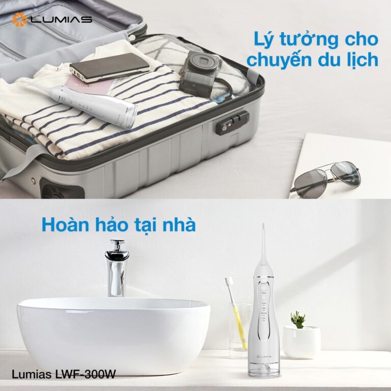 Máy tăm nước dung tích 300ml Lumias LWF-300W lý tưởng để du lịch