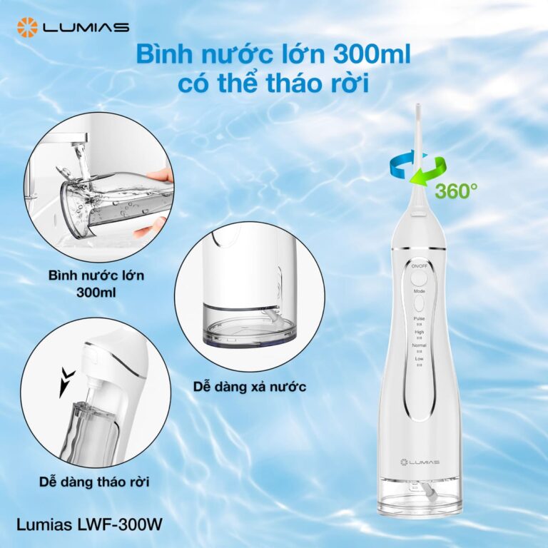 Máy tăm nước dung tích 300ml Lumias LWF-300W dung tích