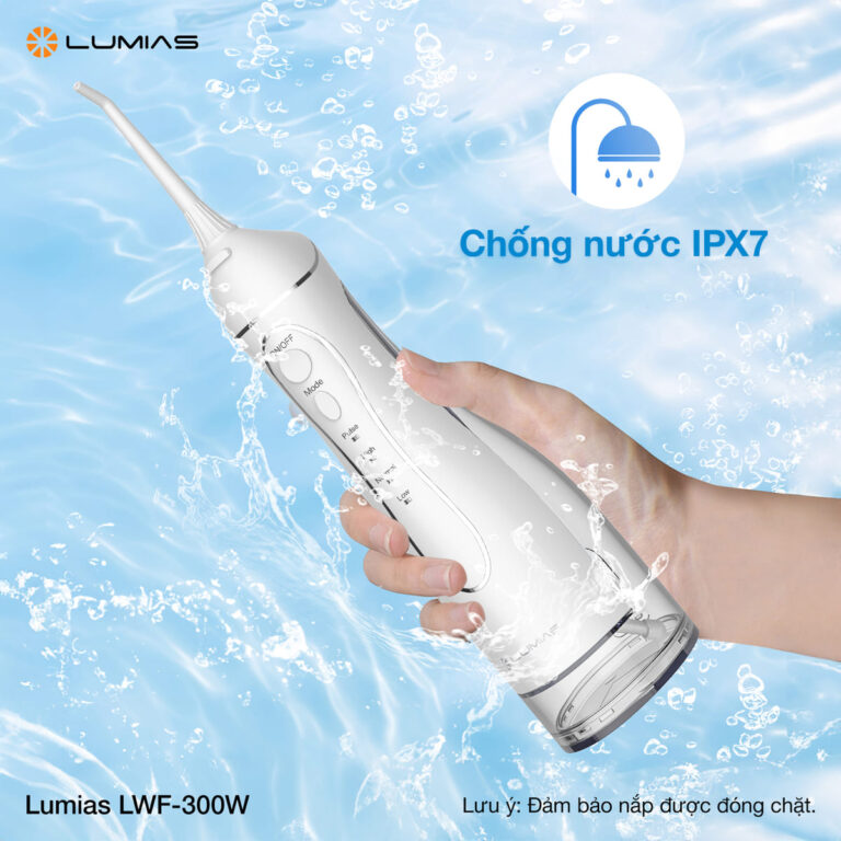 Máy tăm nước dung tích 300ml Lumias LWF-300W chuẩn chống nước