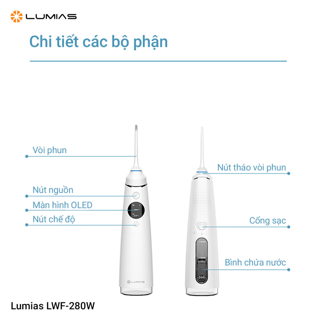 Máy tăm nước Lumias LWF-280W các bộ phận