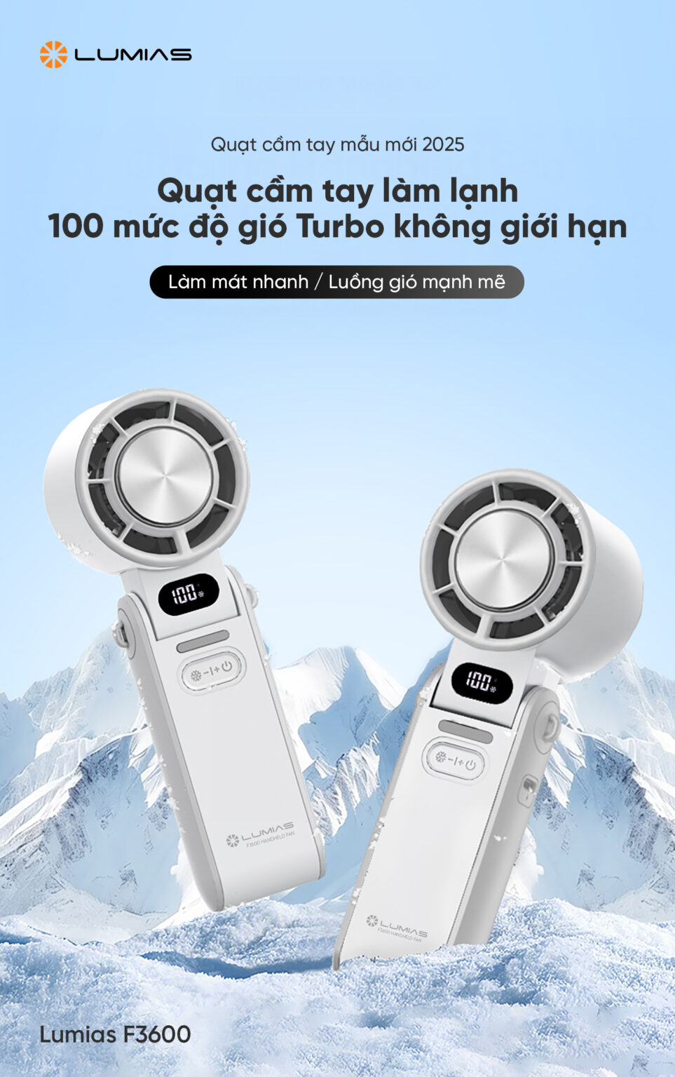 Quạt cầm tay làm lạnh Lumias F3600