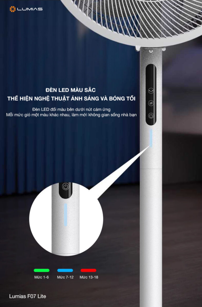 Quạt cây Lumias F07 Lite điều chỉnh dễ dàng