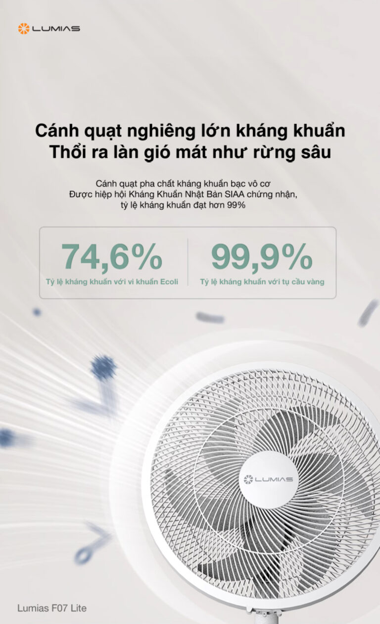 Quạt cây Lumias F07 Lite cánh quạt nghiêng lớn