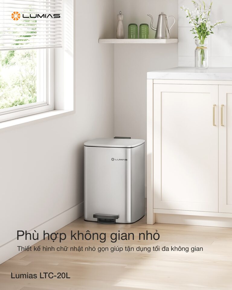 Thùng rác dung tích 20L Lumias LTC-20L phù hợp không gian nhỏ